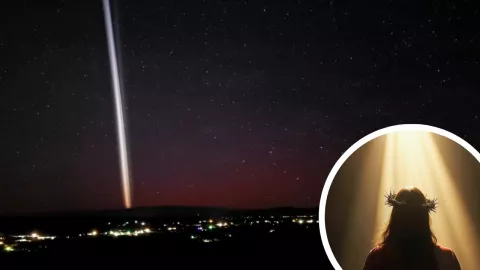 Misterioso rayo blanco sorprende en el cielo nocturno de EE.UU.