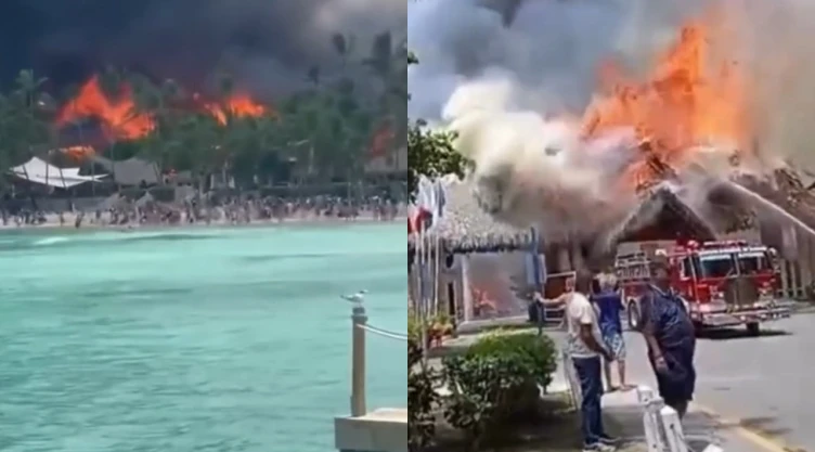 Incendio consume parte del hotel Viva Dominicus en República Dominicana (VIDEO)