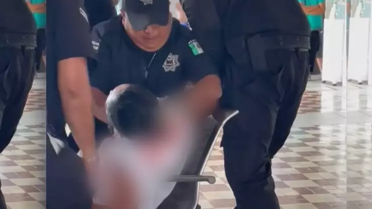 sujeto se autolesiona con arma blanca en terminal de autobuses