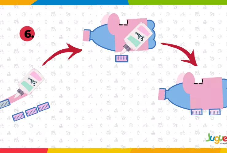 Manitas a la obra alcancía de cerdito paso 6