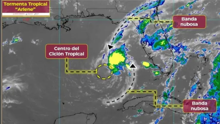 Clima HOY 3 de junio: Tormenta Tropical Arlene avanza sobre el Golfo de México