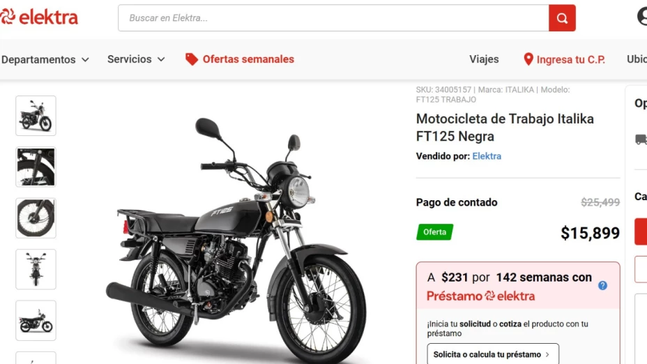moto precio elektra oferta