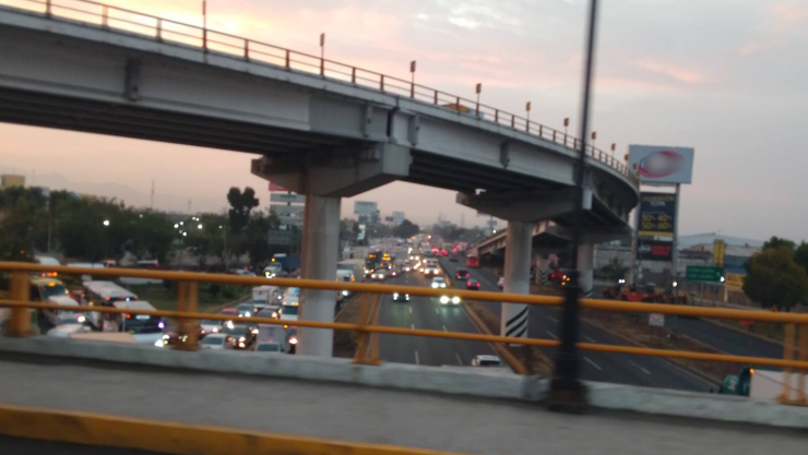 El tráfico en la carretera México - Querétaro, autopista 57 hoy jueves 11 de junio