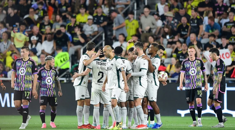 La Liga BBVA MX festejando el gol ante la MLS Juego de Estrellas 2024