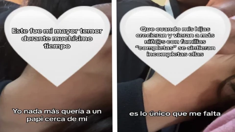 Niña llora desconsolada porque no tiene un papá