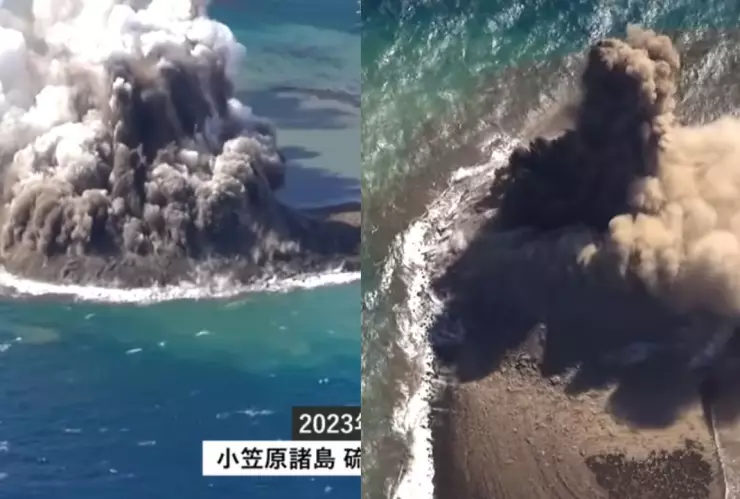 VIDEO: ¡Sorprendente! Captan creación de nueva Isla en Japón tras erupción volcánica