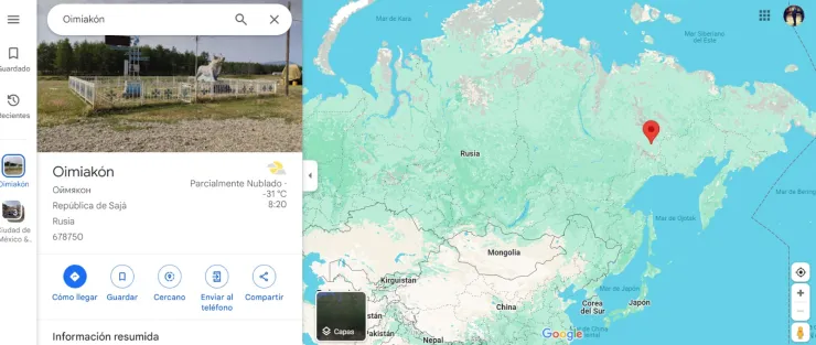 Este es el lugar habitado más frío del mundo, según la IA (Oymyakon)