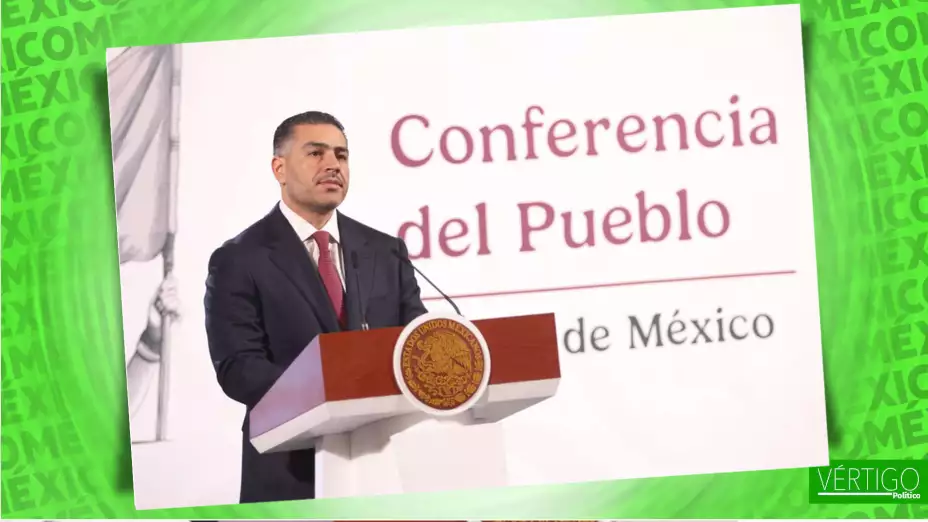 Omar García Harfuch en la conferencia matutina del 25 de febrero