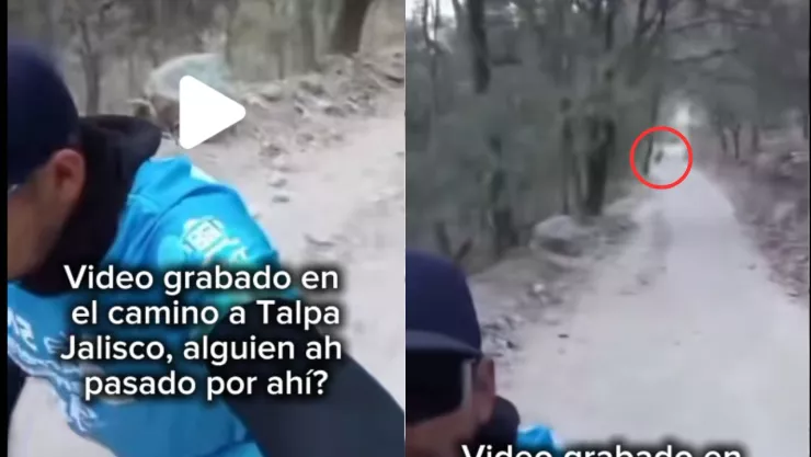 VIDEO | ¿Un duende o un alma en pena? Captan extraña figura en camino a Talpa en Jalisco
