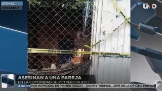 Elementos forenses procesan la escena donde una pareja fue ejecutada en Potrero Nuevo