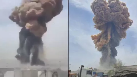 Imágenes impactantes de la explosión puerto que dejó a múltiples muertos y cientos de heridos en un puerto en Irán HOY