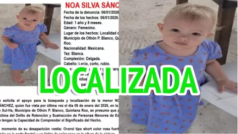 Localizan a la bebé Noa Silva Valdez en Quintana Roo; esto se sabe