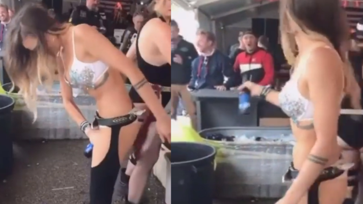 Video: Mesera usa la entrepierna para abrir una cerveza