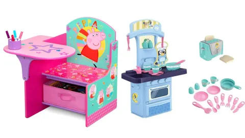 Juguetes de Bluey y Peppa Pig
