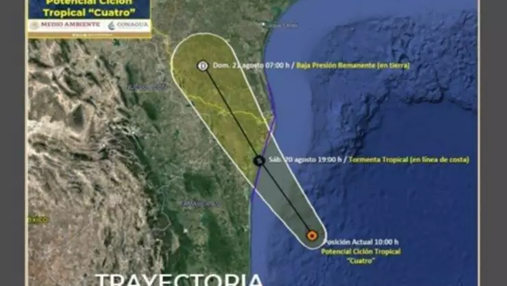 Potencial ciclón tropical Cuatro impactará Tamaulipas este sábado