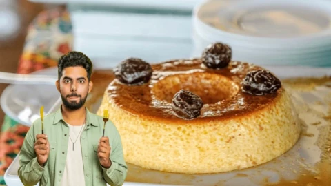 Checa la receta del flan de turrón sin horno