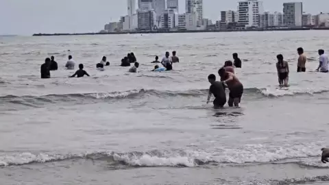 Playas de Veracruz llenas