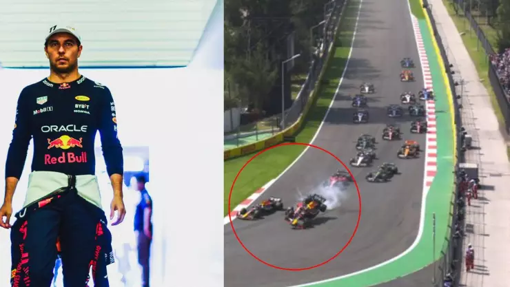 checo perez sale del GP DE MEXICO 2023 F1