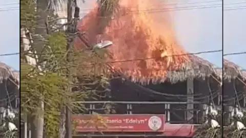 incendio palapa en holbox