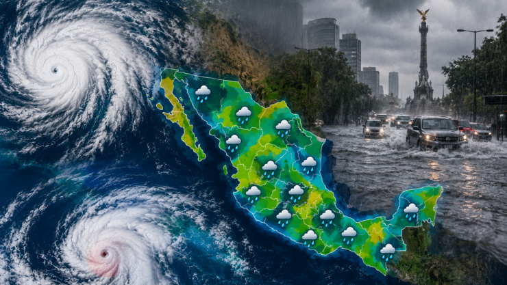 Domingo de tormentas en México: Huracán “Polo” y Depresión 18-E causarán lluvias en más de 20 estados hoy 27 de septiembre