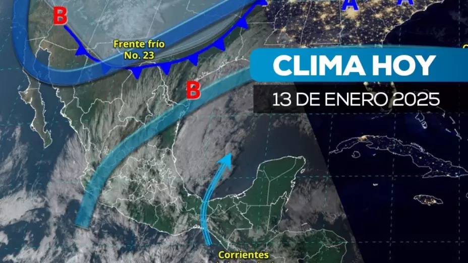 Pronóstico del clima para este lunes 13 de enero de 2025 en México