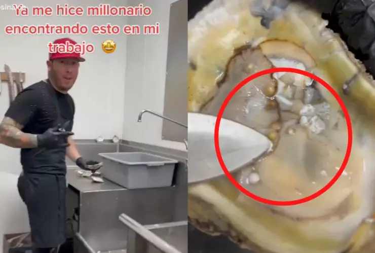 Empleado de marisquería halla perlas en ostras y se dice millonario