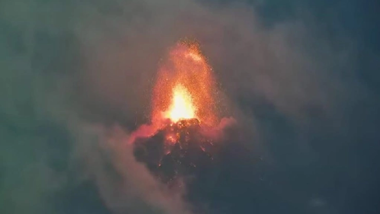 Volcán de fuego en Guatemala