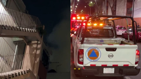 Protección civil atiende incendio en unidad habitacional en Azcapotzalco, 20 de enero de 2026.