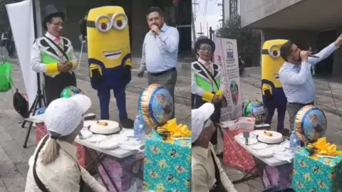 VIDEO Papá celebró el cumpleaños de su hija en juzgado; no puede verla