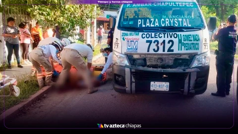 Otro peatón atropellado por un colectivo sobre el bulevar 28 de Agosto en Tuxtla Gutiérrez