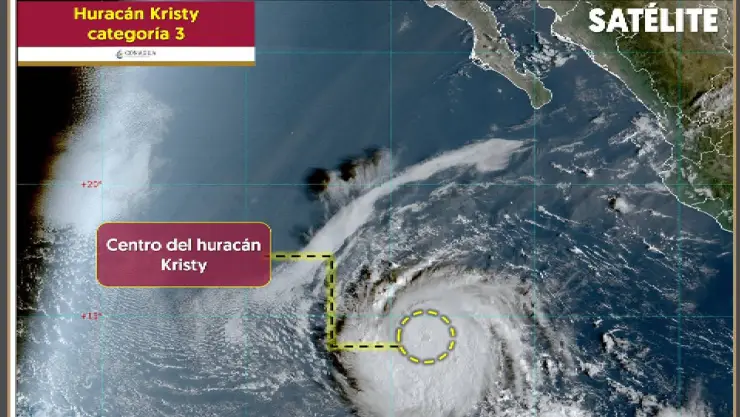 ÚLTIMO MOMENTO_ Huracán Kristy sube a categoría 3