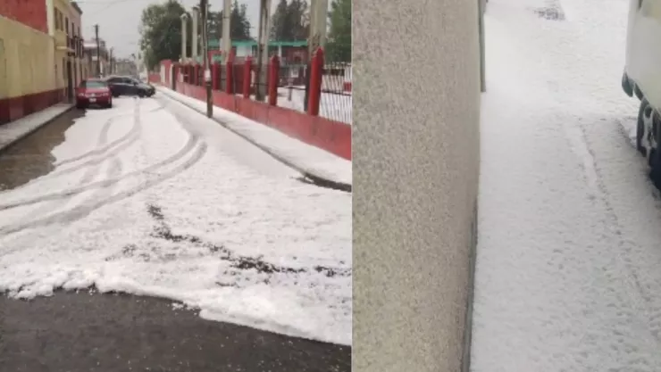 IMÁGENES: ¡Impresionante! Calles de Huamantla, Tlaxcala se pintan de blanco tras fuerte granizada