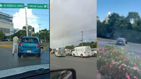 Tráfico en Cancún HOY: Nuevo accidente en el Boulevard Colosio y caos para entrar al aeropuerto