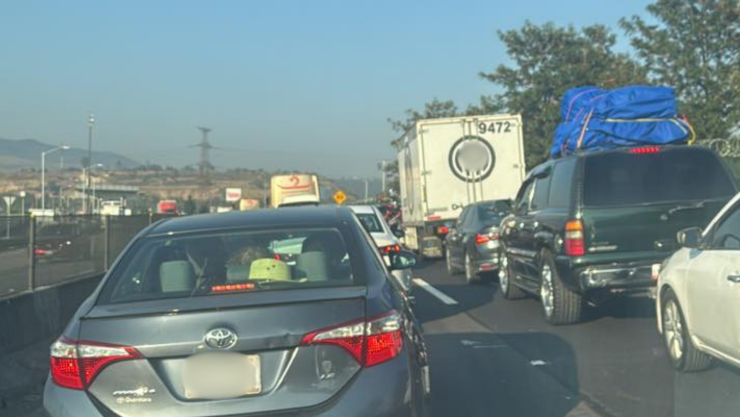 El tráfico en la carretera México - Querétaro, autopista 57 hoy domingo 2 de agosto 2026