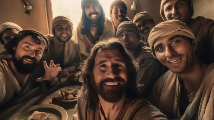 Con selfie de Jesús, así se vivió “la última cena” según la IA