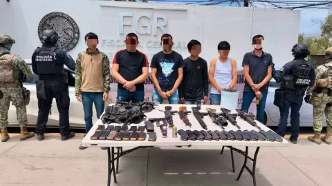 Enfrentamiento en San Pedro, Navolato: Detienen a seis y aseguran armas de grueso calibre y vehículos