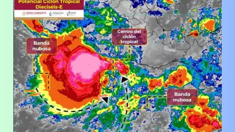 Trayectoria de posible ciclón Dieciséis-E