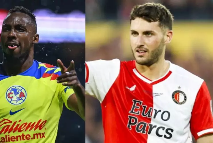 Julián Quiñones y Santiago Giménez