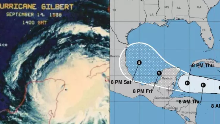 Así fue el impacto y ruta de Gilberto hace 35 en Yucatán ¿La misma del Huracán Beryl?