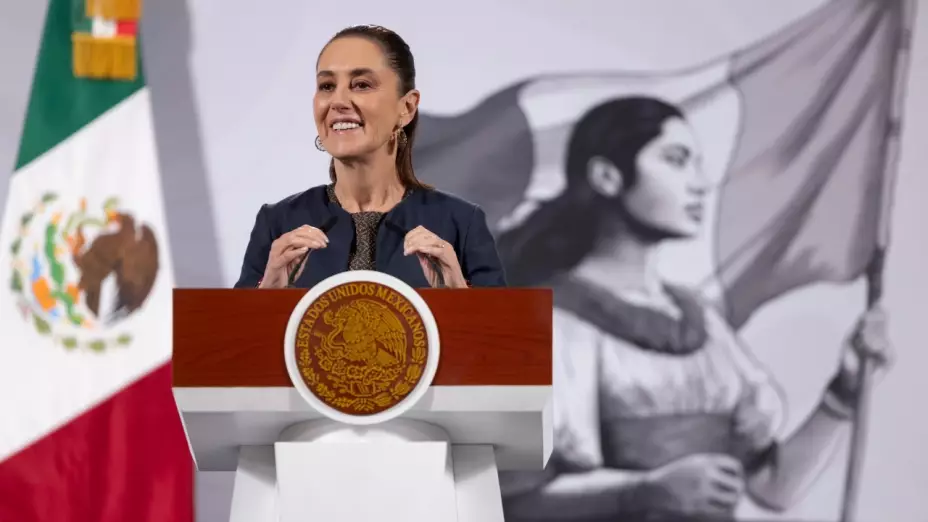 Claudia Sheinbaum, presidenta de México, en su mañanera del 25 de noviembre de 2025.