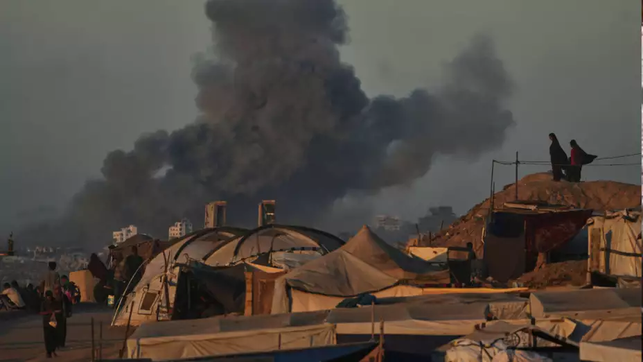 Zona atacada por el ejército de Israel en la Ciudad de Gaza.