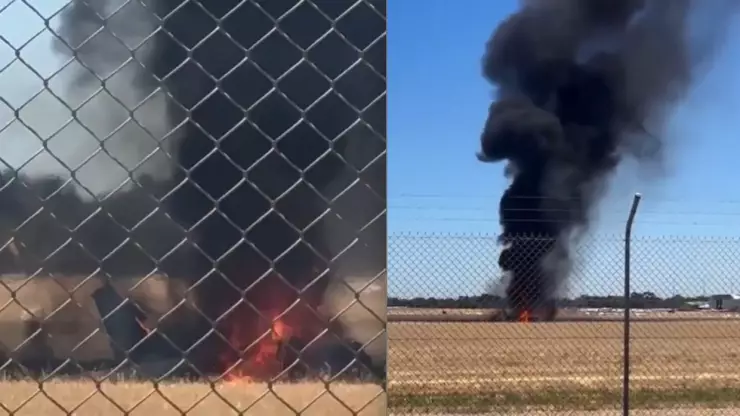 avioneta incendiada