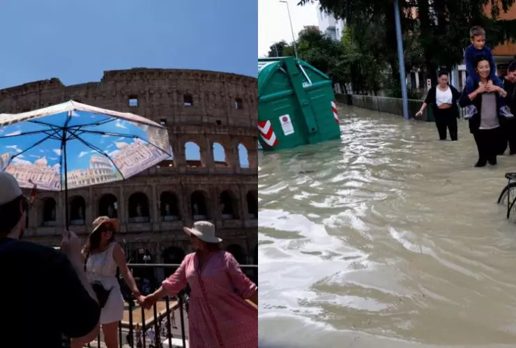 Italia: Doble emergencia por inundaciones y ola de calor