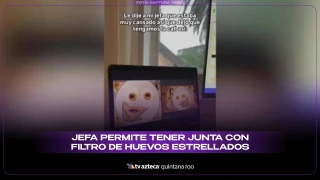 VIDEO: Una jefa se VIRALIZA por permitir tener una junta con filtro de “huevos estrellados”