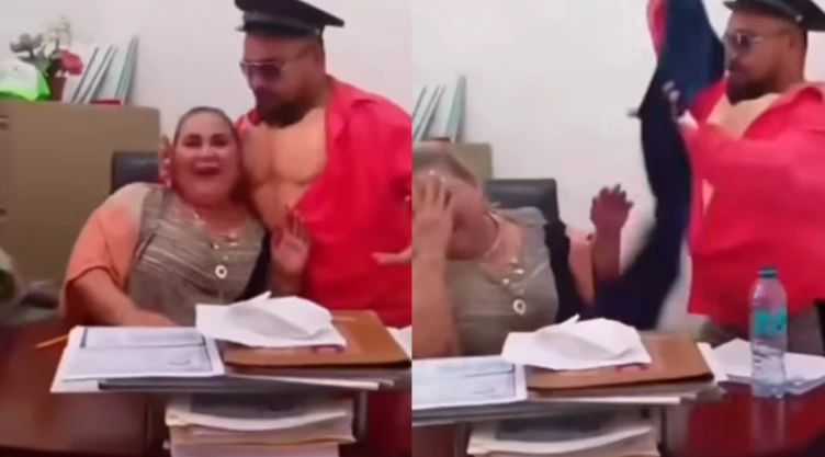 le bailan a regidora de Rioverde, Rosa María Huerta Valdez, en San Luís Potosi