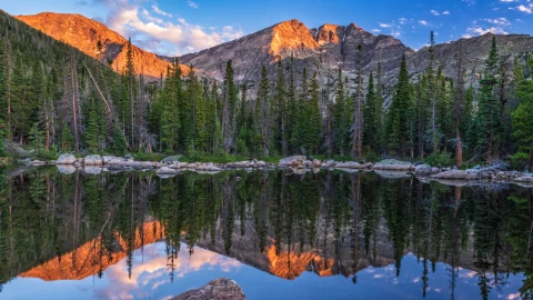 Parque nacional de Estados Unidos en verano