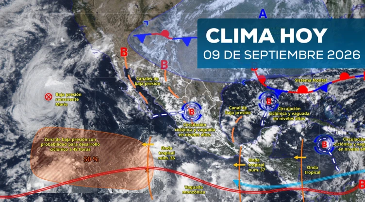Clima 9 de septiembre en México