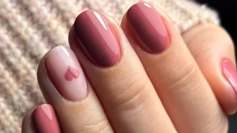 uñas 14 de febrero minimalistas