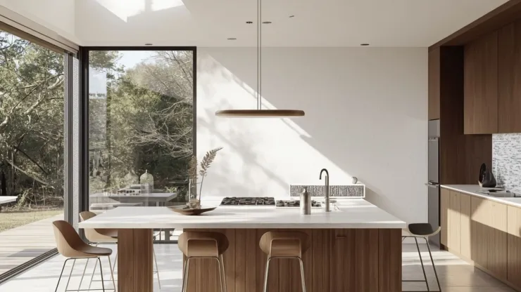 Península con Mesa Comedor Integrada