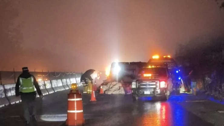 Volcadura en la autopista México-Tuxpan